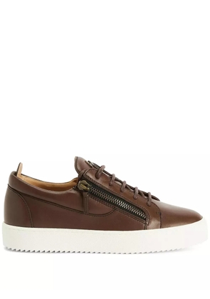 Giuseppe Zanotti Frankie double-zip low-top sneakers - Brown