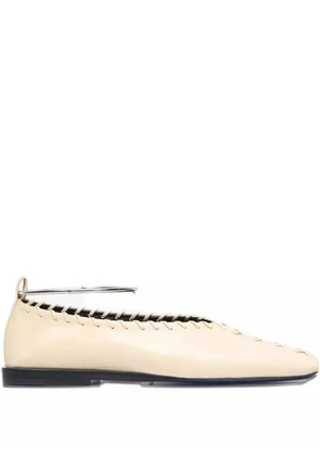 Jil Sander braided ankle-bracelet espadrilles - 270 CREAM