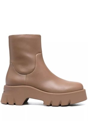 Gianvito Rossi Montey leather ankle boots - Neutrals