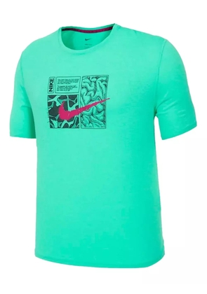Nike Dri-FIT Miler D.Y.E. 'Light Menta/Dynamic Berry' T-shirt - Green
