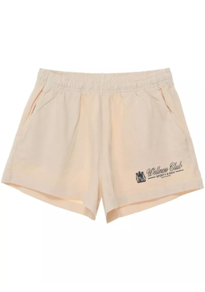 Sporty & Rich printed cotton shorts - Neutrals