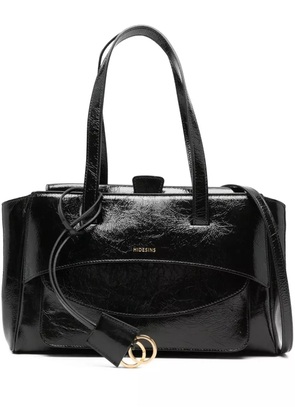 HIDESINS small Flap patent-leather shoulder bag - Black