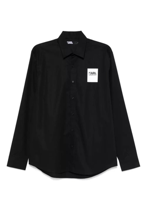 Karl Lagerfeld logo-patch shirt - Black