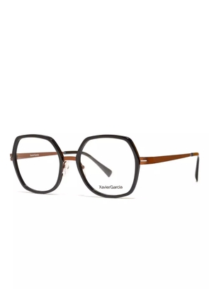 Xavier Garcia Design Paloma geometric-frame glasses - Black