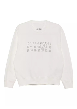 MM6 Maison Margiela logo-print cotton sweatshirt - White