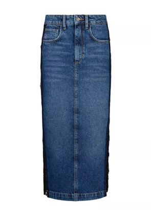LIU JO lace-insert denim skirt - Blue