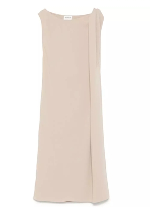 P.A.R.O.S.H. twist-detailing midi dress - Neutrals