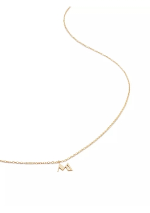 Monica Vinader 14kt yellow gold small Initial M necklace