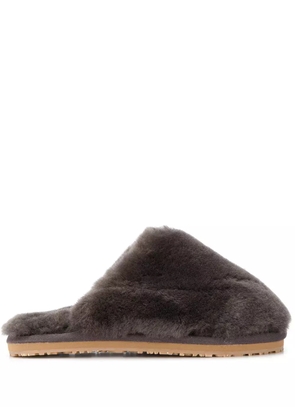 Mou faux-fur slides - Grey