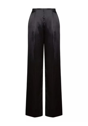 Alberta Ferretti satin high-waisted trousers - Black