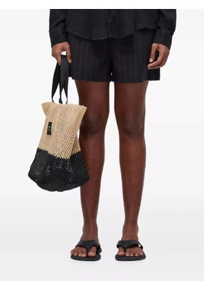 Osklen pinstripe drawstring shorts - Grey