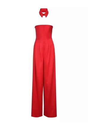 CHRISTINA CRAWFORD pleated tailored corseted jumpsuit