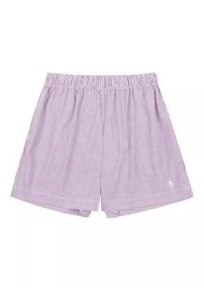 Sporty & Rich striped poplin shorts - Purple