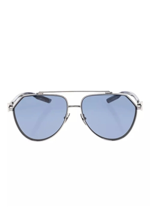 Dolce & Gabbana Eyewear logo-plaque sunglasses - Silver
