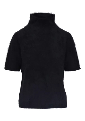 Lisa Yang fuzzy turtleneck top - Black