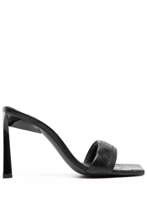 Senso 95mm Floss crocodile-embossed sandals - Black