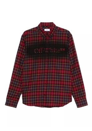 Off-White logo-print shirt - Red