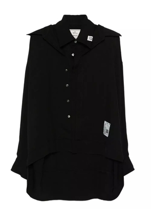 Maison MIHARA YASUHIRO layered button-fastening top - Black