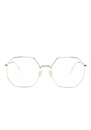 Isabel Marant Eyewear stainless-steel geometric-frame glasses - Gold