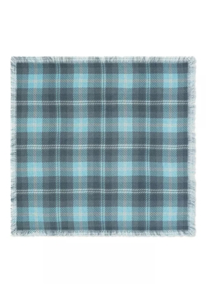 BOMPARD checked fringed scarf - Blue