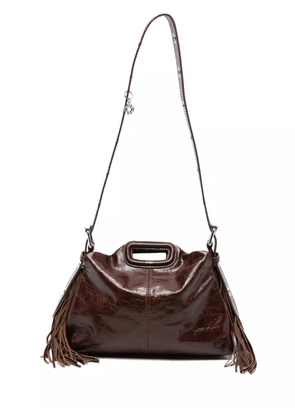 Maje leather fringe tote bag - Brown