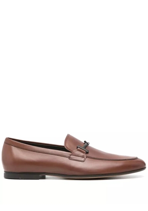 Tod's T Ring leather loafers - Brown