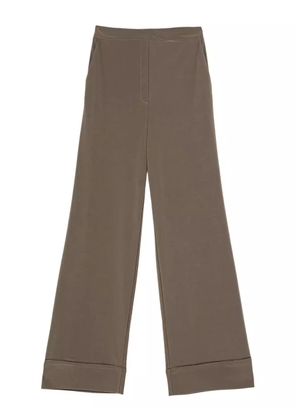 MALIPARMI contrast-stitching trousers - Brown