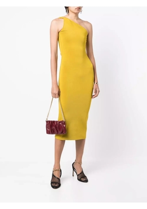 Galvan London one-shoulder midi dress - Yellow