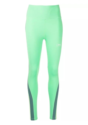 7 DAYS Active high-waisted colour-block leggings - Green