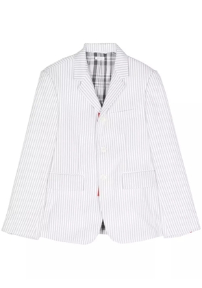 Thom Browne single-breasted striped blazer - Grey