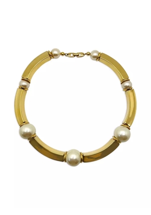 Jennifer Gibson Jewellery 1980s Napier Pearl Collar necklace - Gold