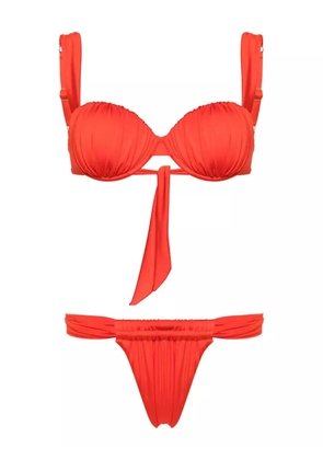 Noire Swimwear ruched balconette bikini - Orange