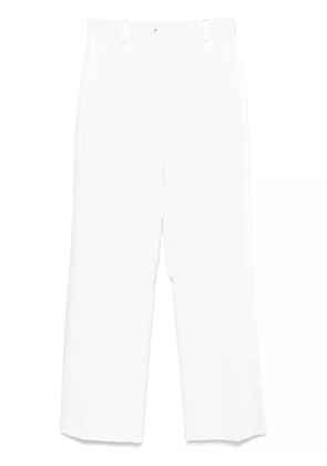 Elisabetta Franchi satin-bands crepe trousers - White