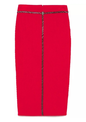 Elisabetta Franchi chain-detail midi skirt - Red