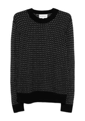 BOMPARD geometric-pattern round-neck sweater - Black