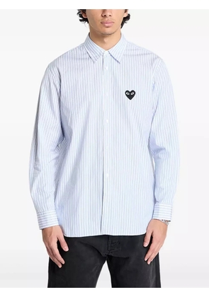 Comme Des Garçons Play Black Heart Striped shirt - Blue