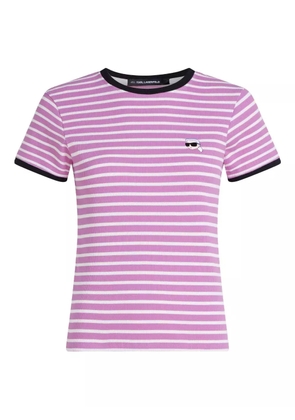 Karl Lagerfeld striped T-shirt - Pink