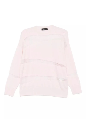 Fabiana Filippi mesh-panel sweater - Pink