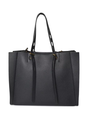 MINO BOSSI leather strap tote bag - Black