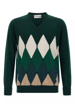 Ballantyne argyle V-neck sweater - Green