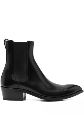 TOM FORD leather pointed-toe chelsea boots - Black