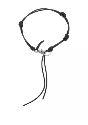 OUR LEGACY knotted leather keyring - Black