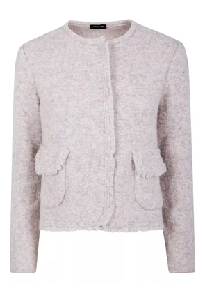 anne claire frayed-pocket jacket - Neutrals