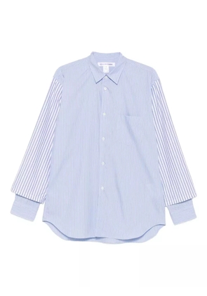 Comme Des Garçons Shirt striped layered-sleeve shirt - Blue