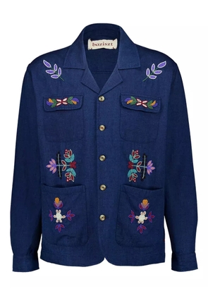 Baziszt beaded floral shirt - Blue