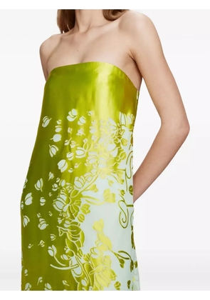 Christopher Esber Burnout strapless maxi dress - Green