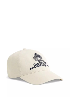 GANT 240 Mulberry Street embroidered organic-cotton cap - Neutrals