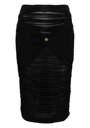 Elisabetta Franchi draped midi skirt - Black