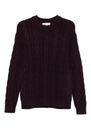 BOMPARD cable-knit round-neck sweater - Purple