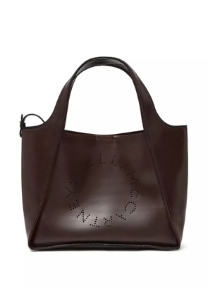 Stella McCartney perforated-logo tote bag - Brown